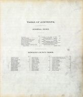 Index, Table of Contents, Newaygo County 1900
